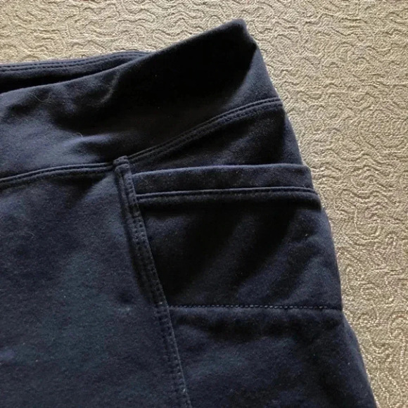 Athleta Metro Capri Crop Dark Blue Navy Leggings Tights Yoga Pants High Waist:XS - Picture 4 of 15